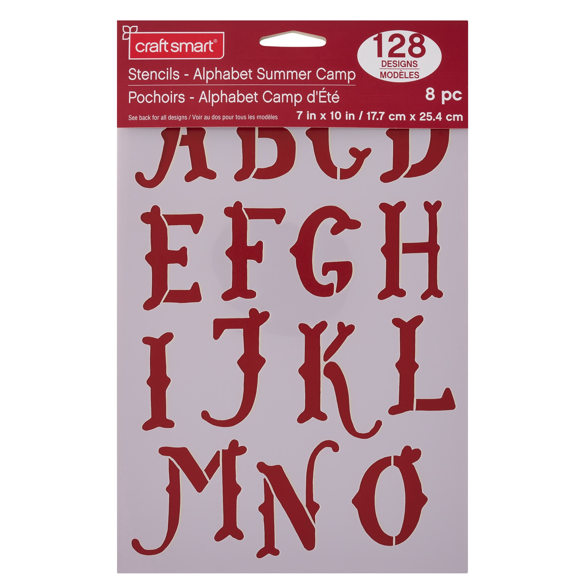 slide 3 of 4, 2" Summer Camp Alphabet Stencils By Craft Smart, 2 in