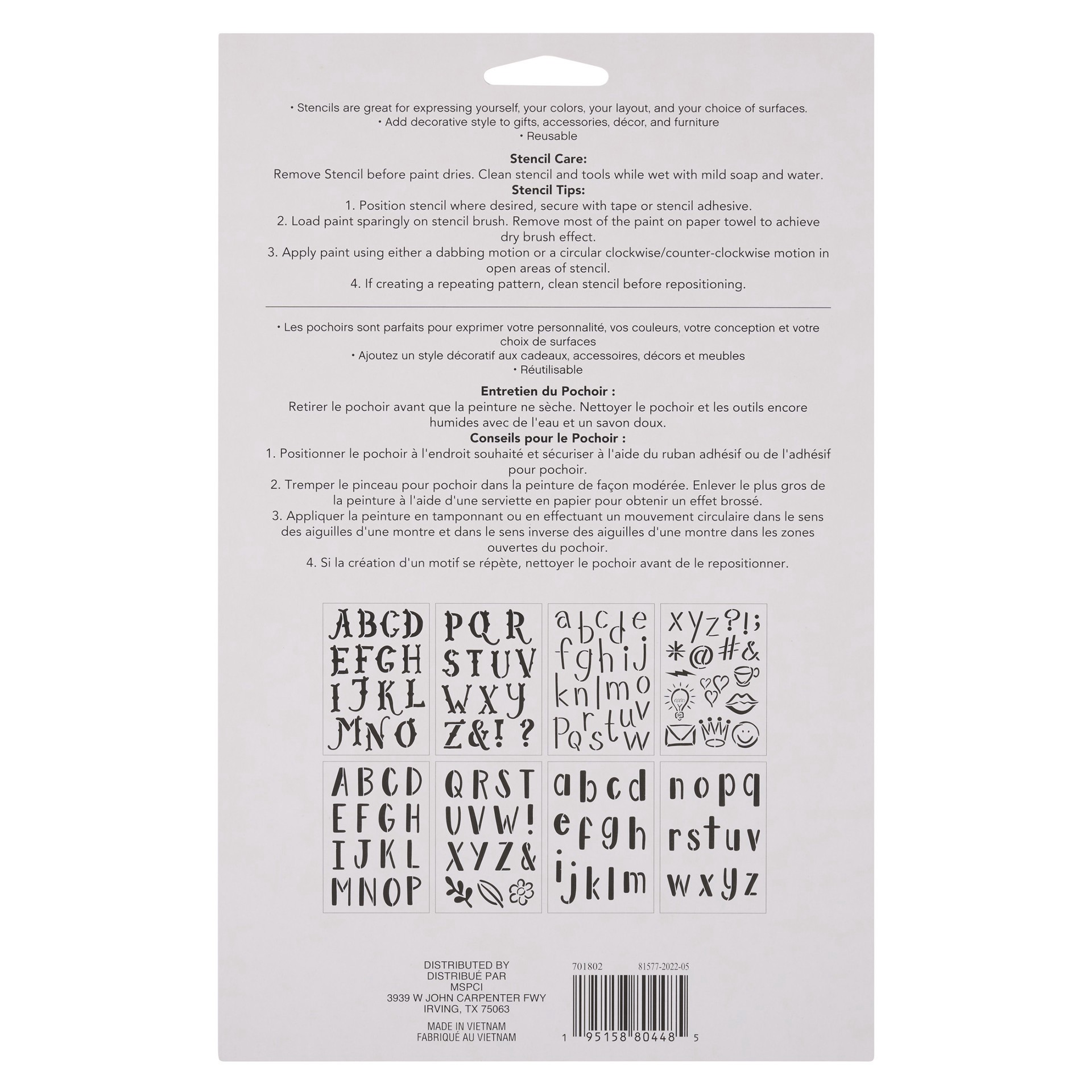 slide 2 of 4, 2" Summer Camp Alphabet Stencils By Craft Smart, 2 in