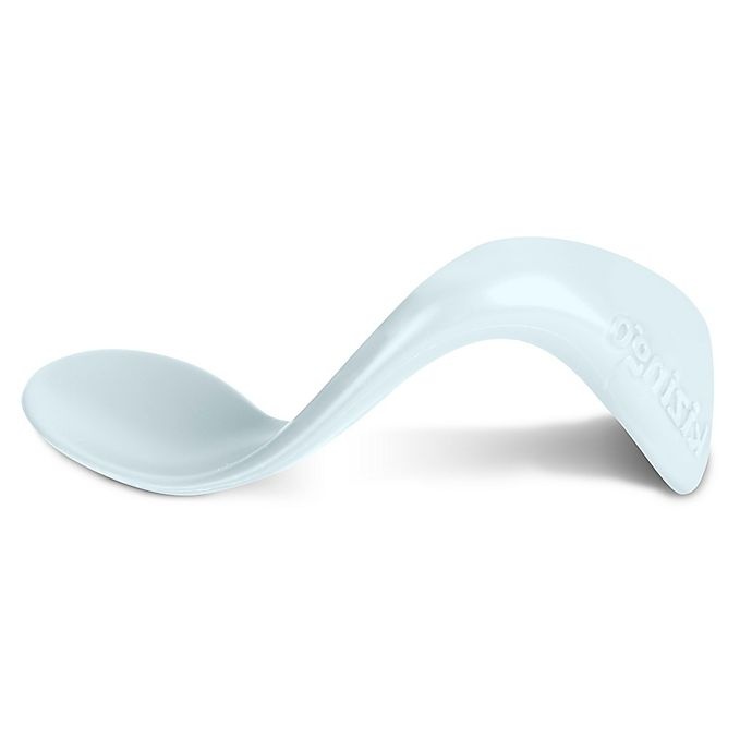 slide 2 of 6, Kizingo Left-Handed Toddler Spoon - Blue, 1 ct