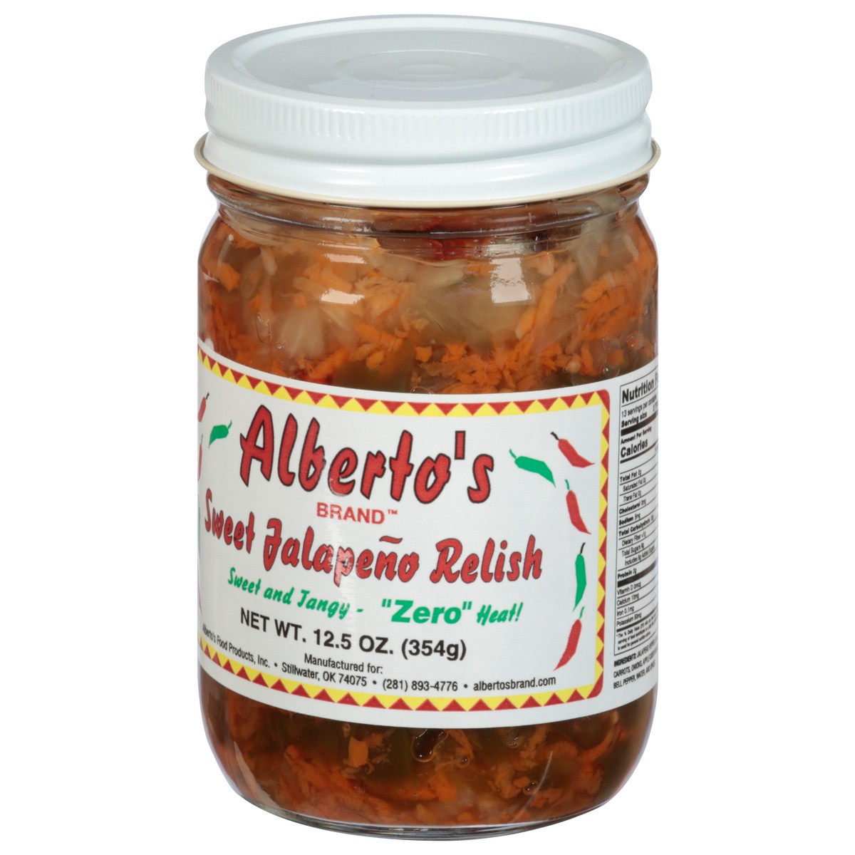 slide 5 of 14, Alberto's Sweet & Tangy Sweet Jalapeno Relish 12.5 oz, 12.50 oz