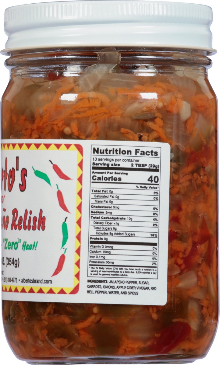 slide 3 of 14, Alberto's Sweet & Tangy Sweet Jalapeno Relish 12.5 oz, 12.50 oz