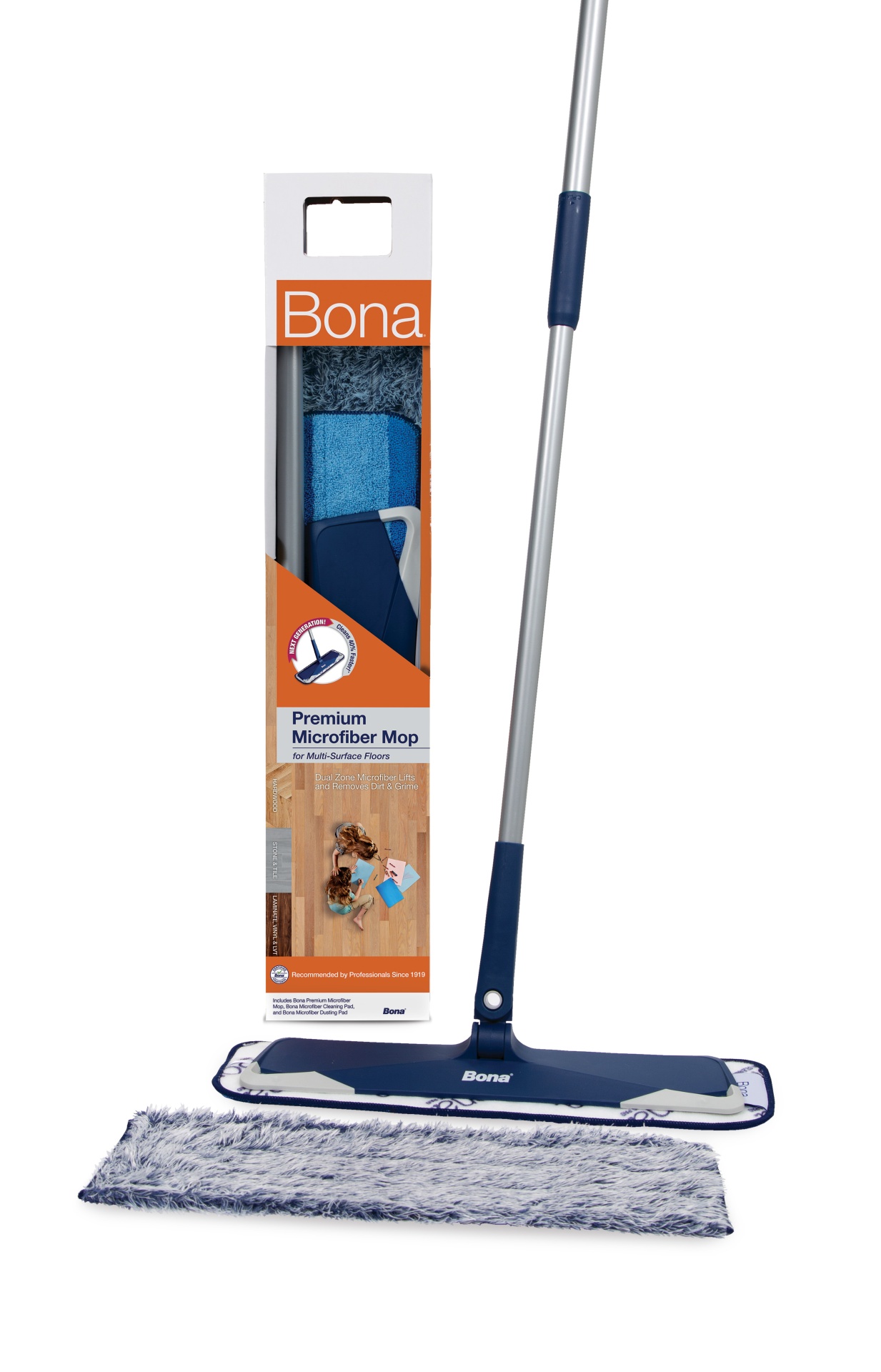 slide 1 of 7, Bona Premium Microfiber Mop for Multi-Surface Floors, 1 ct