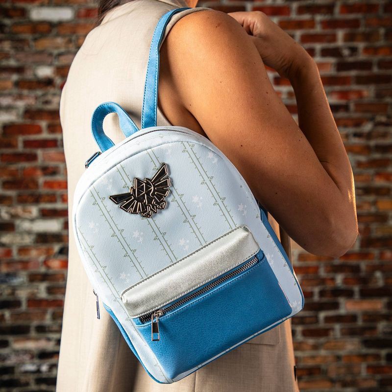 slide 2 of 8, Nintendo The Legend of Zelda: Breath of the Wild 11" Mini Backpack - Silver/Blue, 1 ct