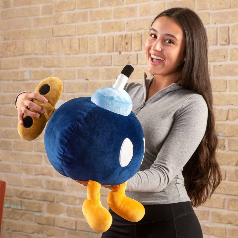 slide 6 of 8, Club Mocchi Mocchi Super Mario Mega Bob-Omb 15" Plush, 1 ct