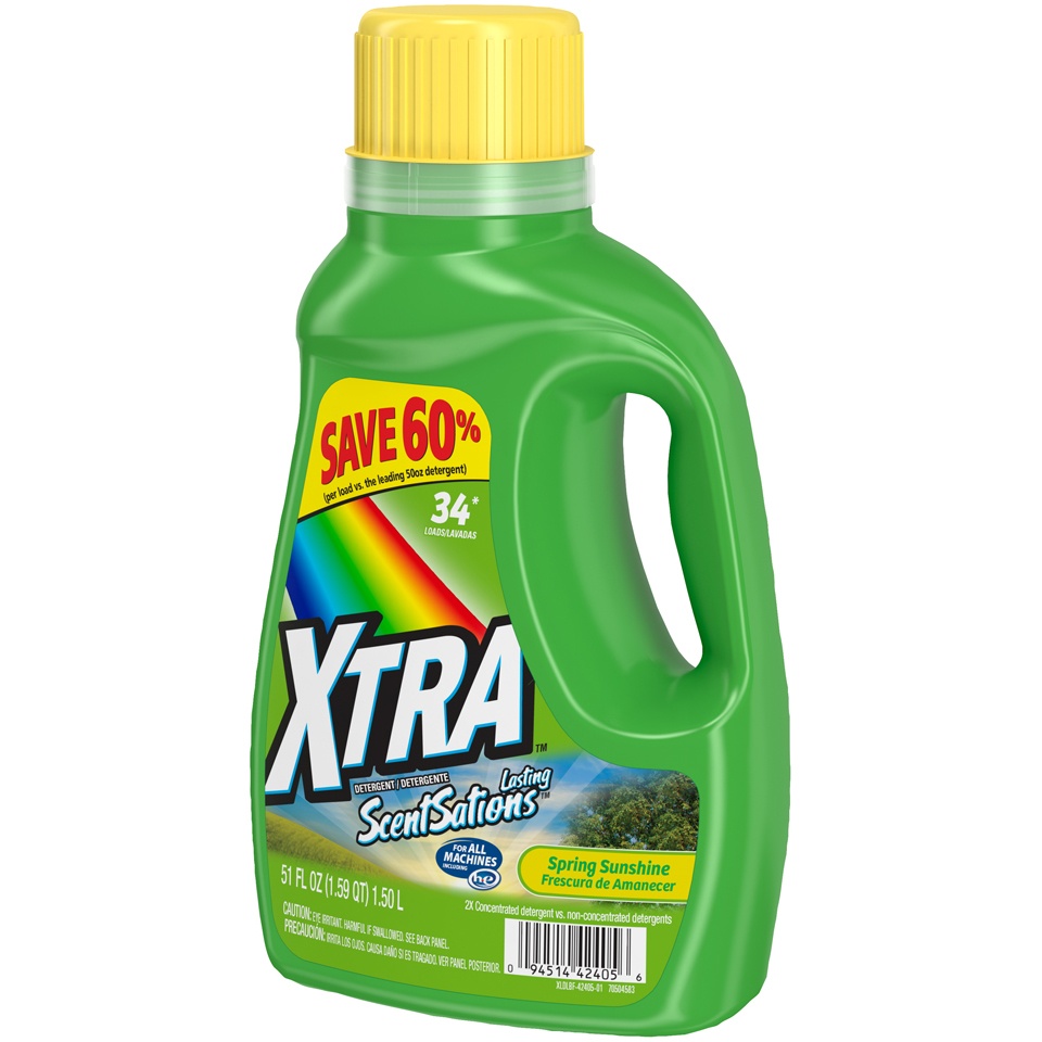 slide 3 of 3, XTRA Spring Sunshine Laundry Detergent, 51 fl oz