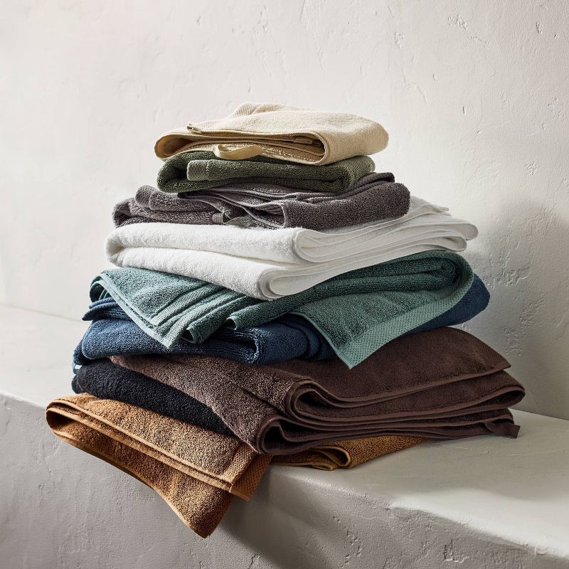 slide 4 of 4, Organic Bath Sheet Dark Teal Blue - Casaluna™: Heavyweight Organic Cotton, Low Lint, GOTS & OEKO-TEX Certified, 1 ct