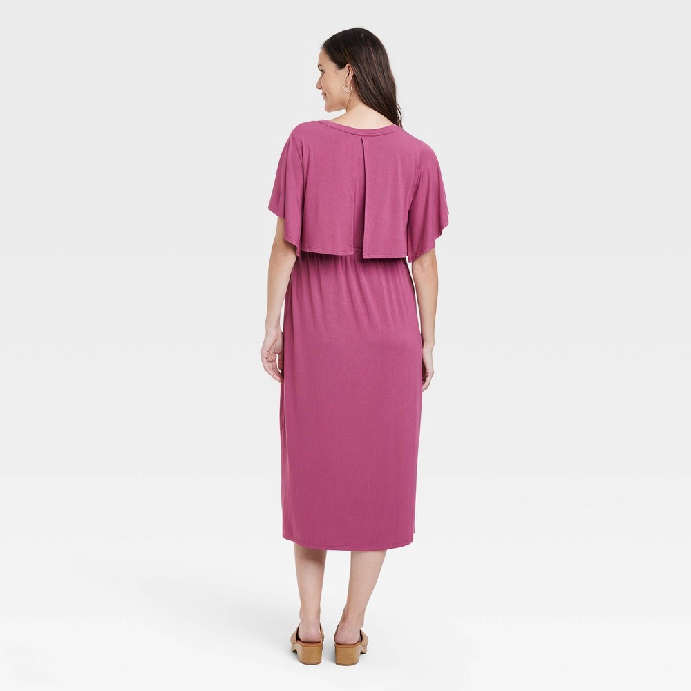 Isabella Maternity Gown - Mauve Pink