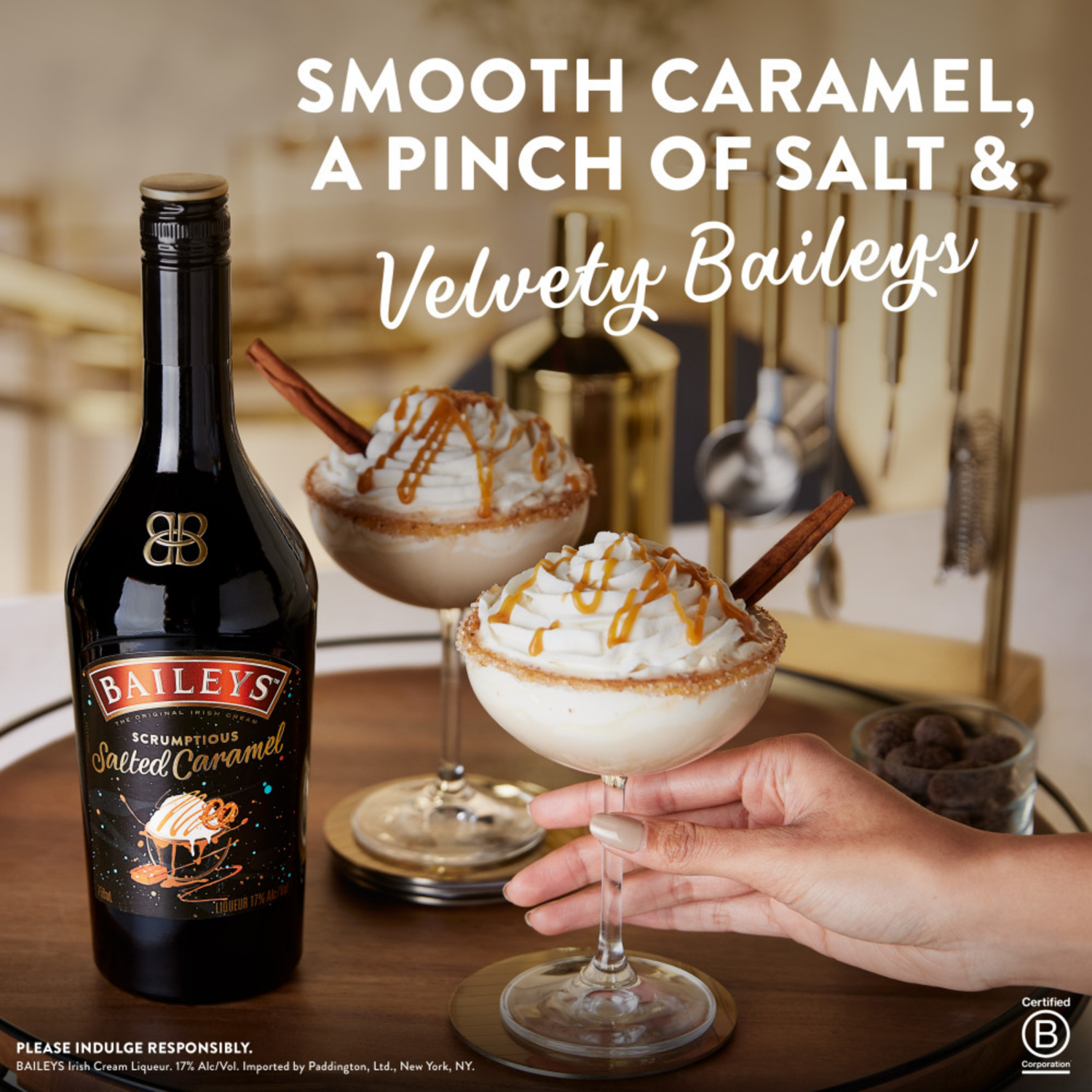 slide 3 of 5, Bailey's Salted Caramel Irish Cream Liqueur, 750 mL, 750 ml