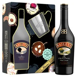 Baileys Original Irish Cream Liqueur Bottle With A Branded Glass Mug - 750 Ml