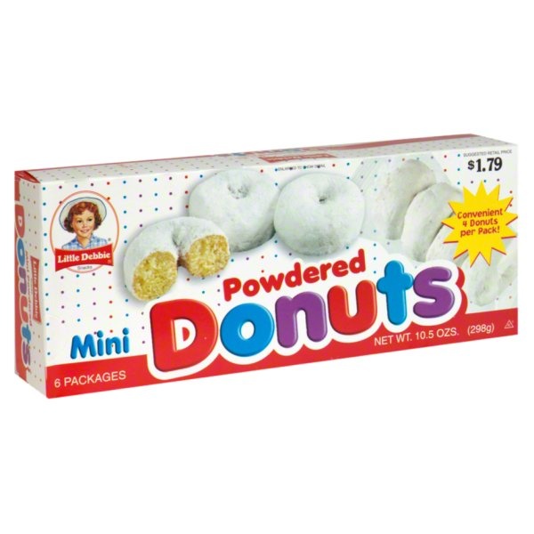 slide 1 of 1, Little Debbie Mini Powdered Donuts, 11.2 oz