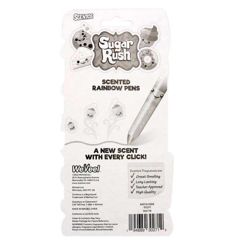 slide 4 of 5, 3ct Ballpoint Pens Scented Rainbow - Sugar Rush, 3 ct