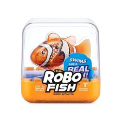 Robo Alive Robo Fish Series 3 Robotic Swimming Fish Pet Orange - Blue by ZURU