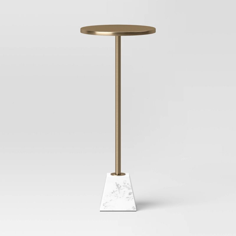 slide 1 of 4, Marble Drink Table - Threshold™, 1 ct
