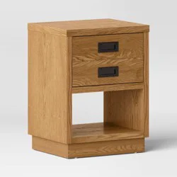 Bourne Accent Table Natural (FA) - Threshold™: Sturdy Furniture with Shelf & Drawers