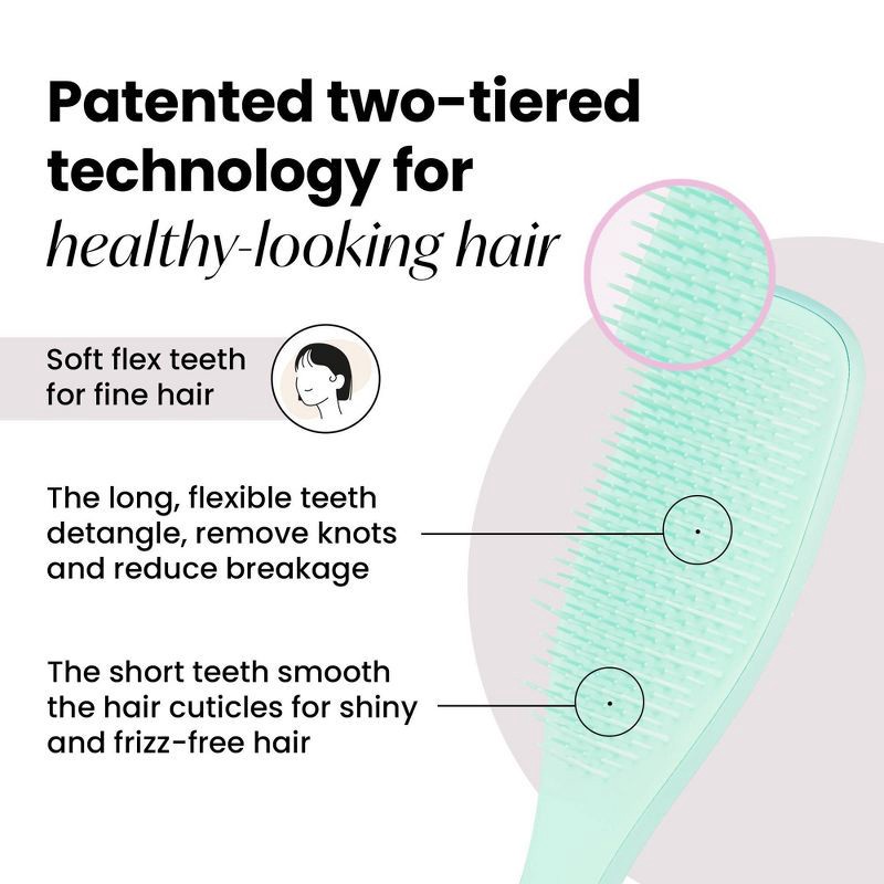 slide 3 of 10, Tangle Teezer Ultimate Detangler Fine & Fragile Hair Brush - Jade Lagoon, 1 ct