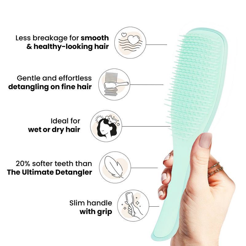 slide 5 of 10, Tangle Teezer Ultimate Detangler Fine & Fragile Hair Brush - Jade Lagoon, 1 ct