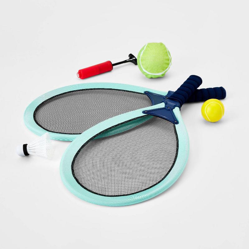 slide 1 of 2, Racquet 6pc Set - Sun Squad, 6 ct