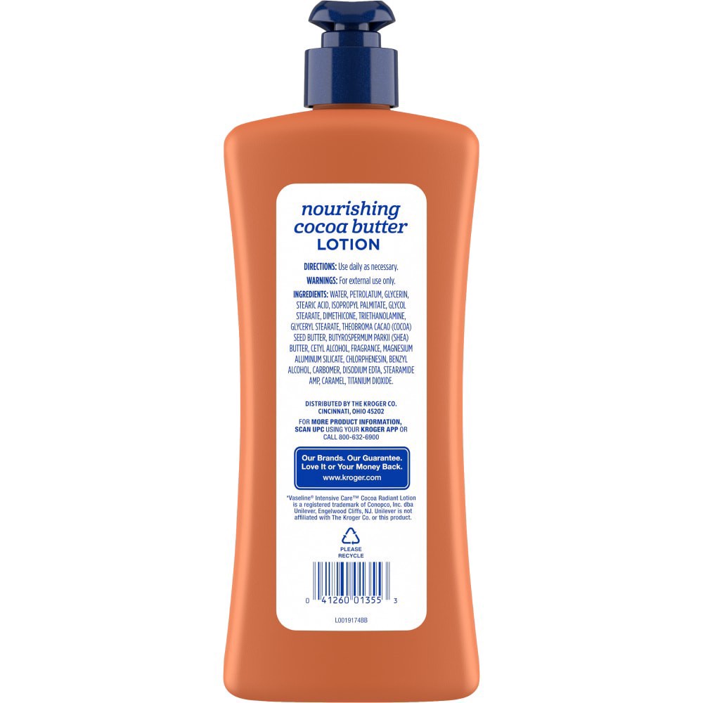 slide 2 of 2, Kroger Moisturize Cocoa Butter Lotion, 20.3 fl oz