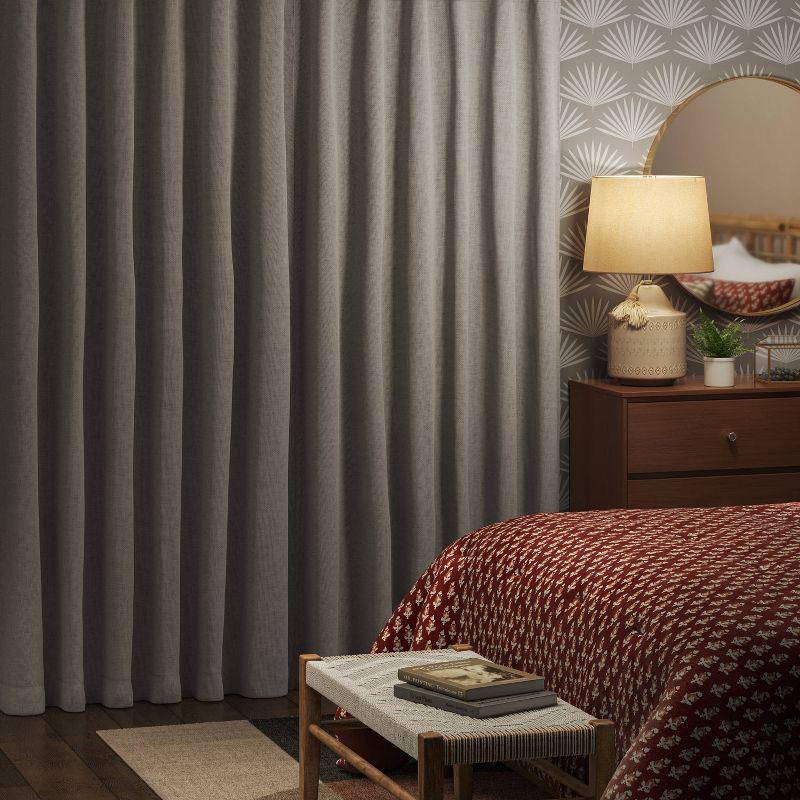 slide 3 of 5, 2pk 50"x84" Blackout Aruba Curtain Panels Gray - Threshold™, 2 ct