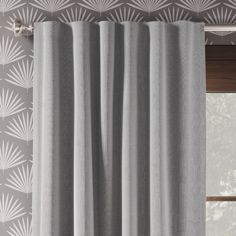 slide 1 of 5, 2pk 50"x84" Blackout Aruba Curtain Panels Gray - Threshold™, 2 ct
