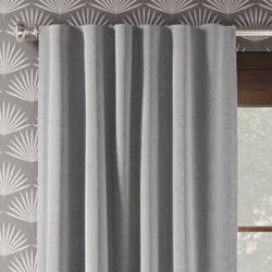 2pk 50"x84" Blackout Aruba Curtain Panels Gray - Threshold™: Solid Pattern, Recycled Polyester, Indoor Use, Back Tab