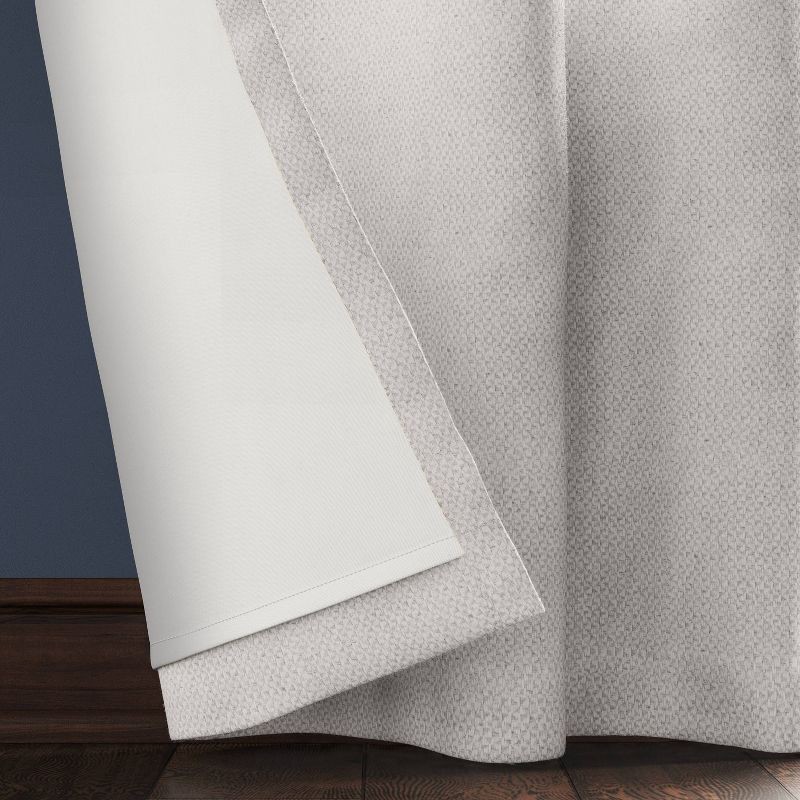 slide 4 of 5, 50"x84" Blackout Ashville Window Curtain Panel Gray - Threshold™: Recycled Polyester, OEKO-TEX Certified, Magnetic Closure, 1 ct