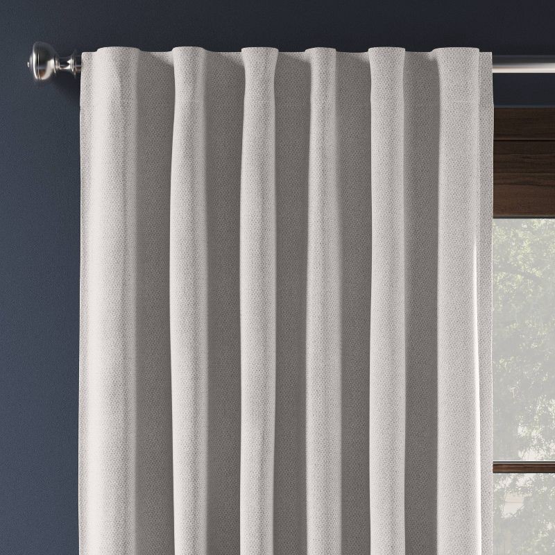 slide 1 of 5, 50"x84" Blackout Ashville Window Curtain Panel Gray - Threshold™: Recycled Polyester, OEKO-TEX Certified, Magnetic Closure, 1 ct