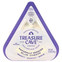 Treasure Cave Naturally Smoked Blue Cheese Wedge, 4.4 oz