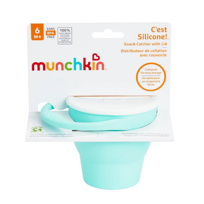 slide 5 of 8, Munchkin Silicone Baby Snack Catcher with Lid - Mint, 1 ct