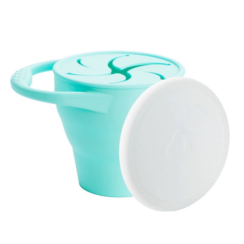 slide 1 of 8, Munchkin Silicone Baby Snack Catcher with Lid - Mint, 1 ct