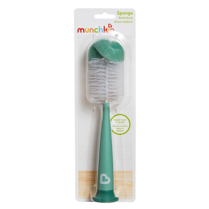 slide 6 of 6, Munchkin Sponge Bottle Brush - Sage, 1 ct
