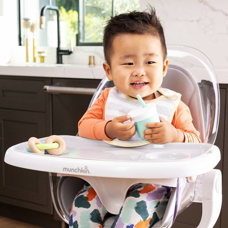 slide 2 of 7, Munchkin C'est Silicone! 4oz Training Cup with Straw - Mint, 4 oz