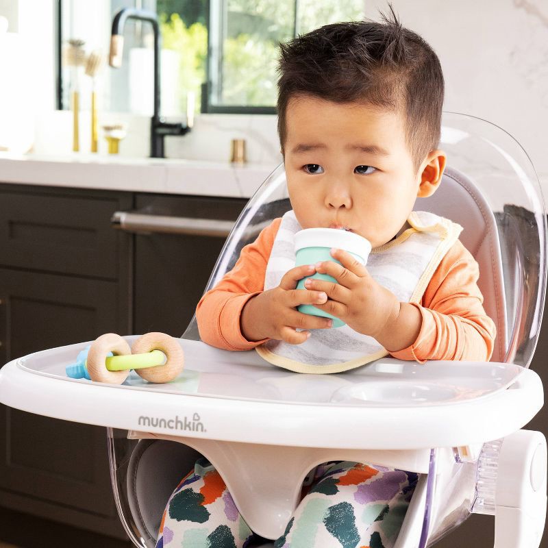 slide 3 of 7, Munchkin C'est Silicone! 4oz Training Cup with Straw - Mint, 4 oz