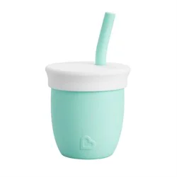 Munchkin C'est Silicone! 4oz Training Cup with Straw - Mint