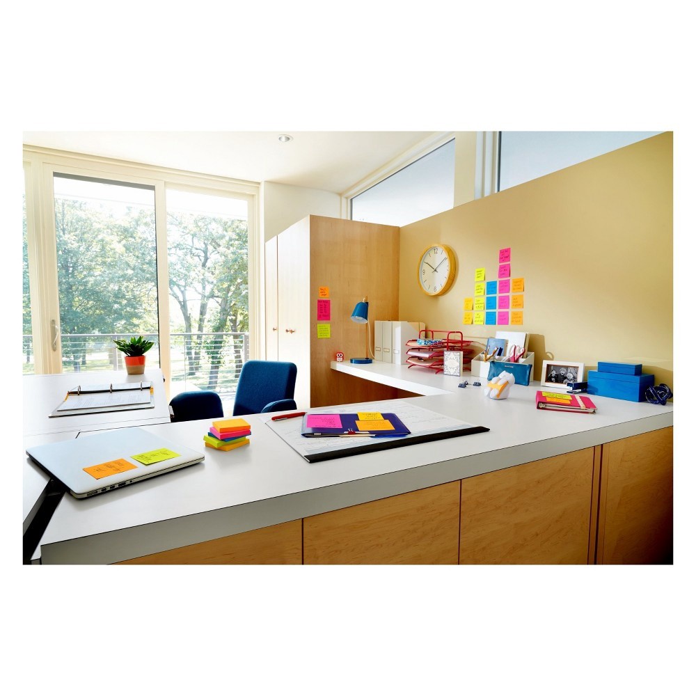 slide 2 of 8, Post-it Super Sticky Notes Multicolor, 3 ct; 3 in x 3 in