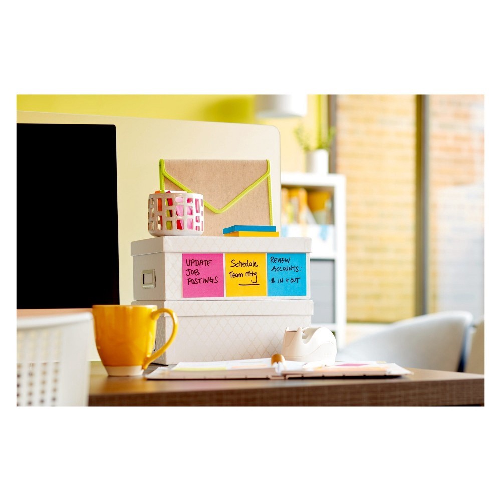 slide 5 of 8, Post-it Super Sticky Notes Multicolor, 3 ct; 3 in x 3 in