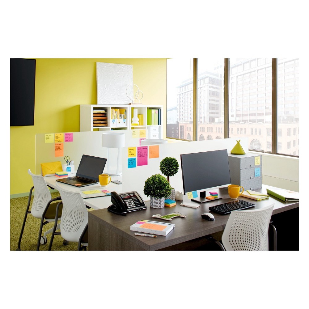 slide 3 of 8, Post-it Super Sticky Notes Multicolor, 3 ct; 3 in x 3 in