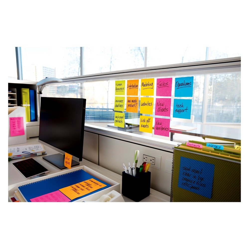 slide 6 of 8, Post-it Super Sticky Notes Multicolor, 3 ct; 3 in x 3 in