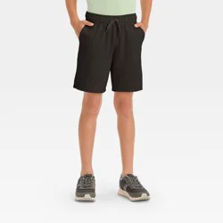 Boys' Pull-On 'At the Knee' Knit Shorts - Cat & Jack™ Black M: French Terry, Front Pocket, Drawstring