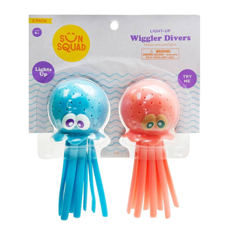 slide 1 of 3, Kids' Water Wiggler Light Up Divers 2pc - Sun Squad™: Pool Toys, TPR Material, 2 ct