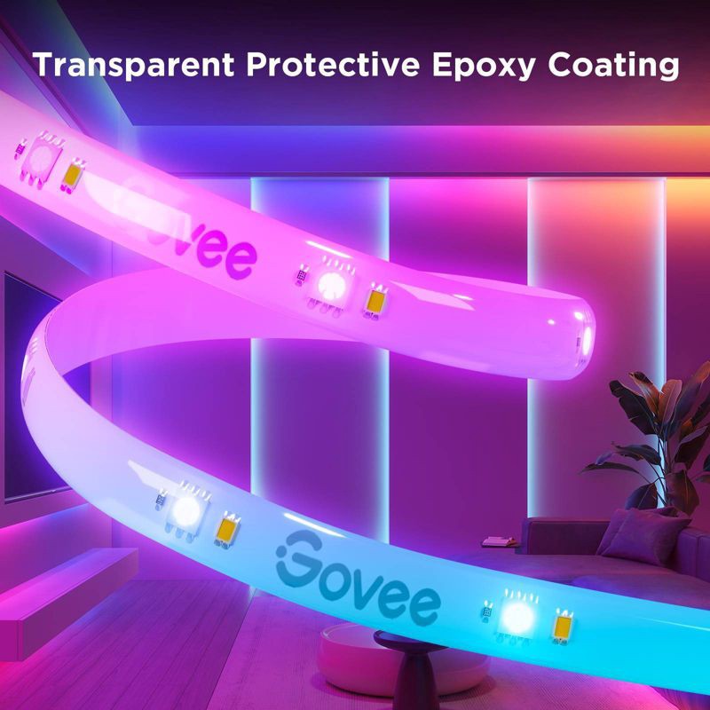 slide 15 of 16, Govee RGBIC Pro 9.8' LED Strip Lights: Smartphone App Controlled Neon-Style Wall Decor, 1 ct