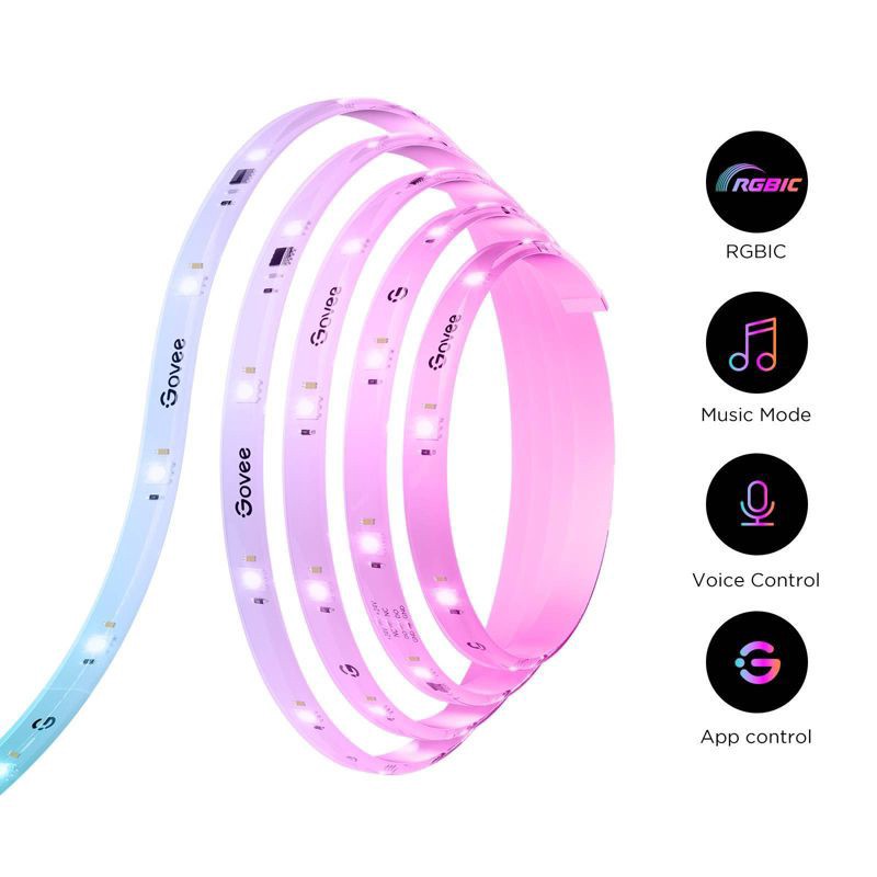 slide 16 of 16, Govee RGBIC Pro 9.8' LED Strip Lights: Smartphone App Controlled Neon-Style Wall Decor, 1 ct