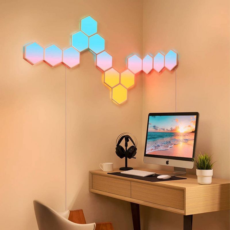 slide 2 of 7, Govee Hexa LED Wall Light 5pcs, 5 ct