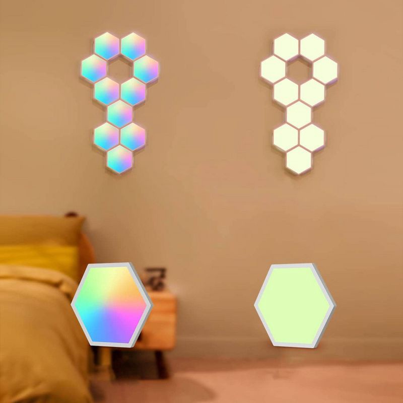 slide 7 of 7, Govee Hexa LED Wall Light 5pcs, 5 ct