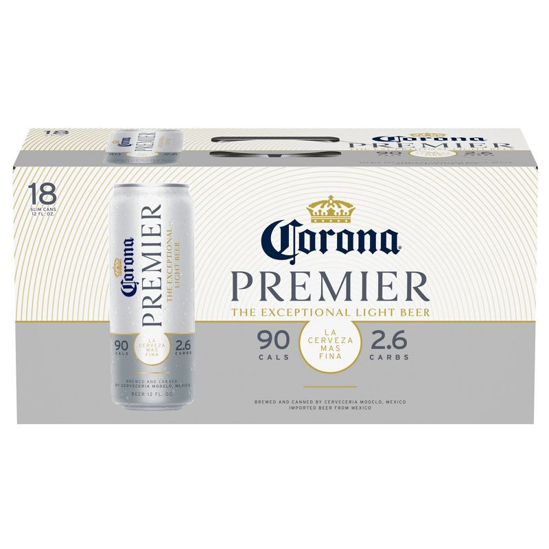 slide 2 of 10, Corona Premier - 18pk 12 fl oz Cans, 18 ct; 12 fl oz