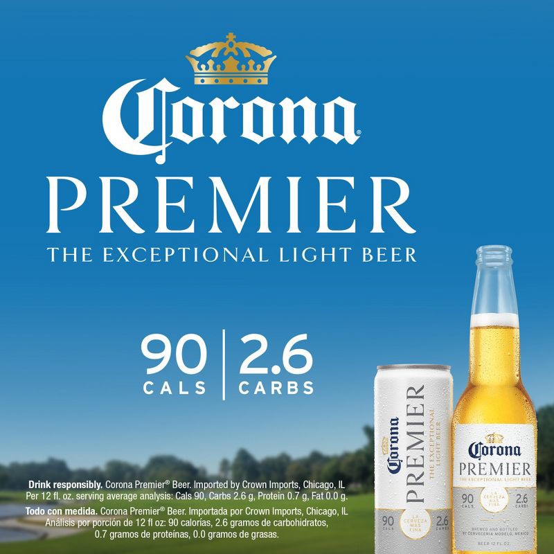 slide 8 of 10, Corona Premier - 18pk 12 fl oz Cans, 18 ct; 12 fl oz
