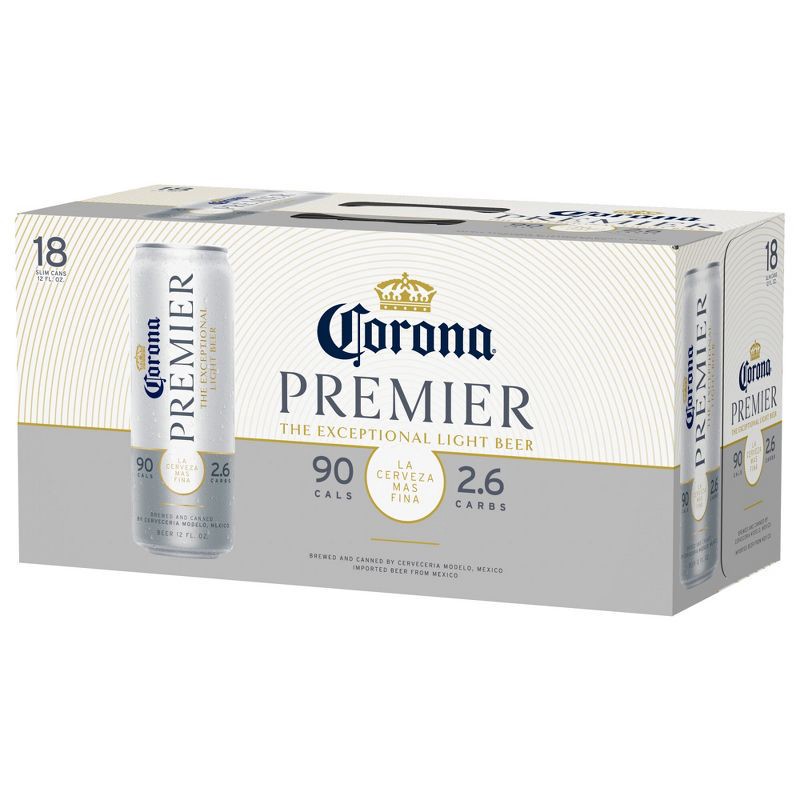 slide 10 of 10, Corona Premier - 18pk 12 fl oz Cans, 18 ct; 12 fl oz