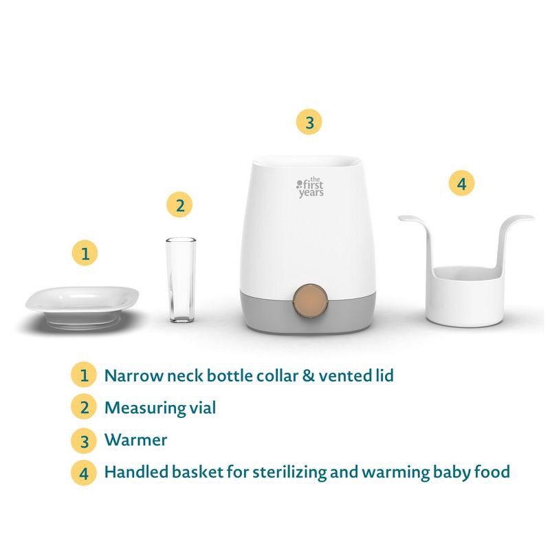 slide 4 of 9, The First Years Baby Bottle Warmer and Sterilizer - Pacifier and Bottle Nipple Sanitizer, 1 ct