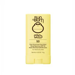 Sun Bum Kids' Clear Sunscreen Face Stick - SPF 50 - 0.53oz: Hypoallergenic, Oil-Free, Paraben-Free, Vegan