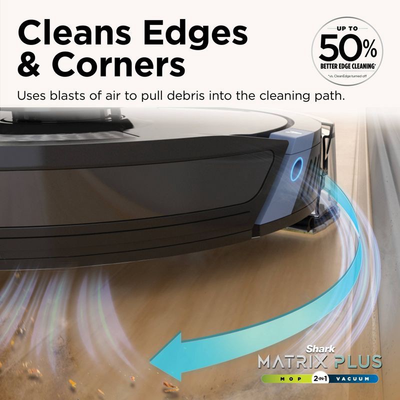 slide 6 of 14, Shark Matrix Plus 2in1 Robot Vacuum & Mop with Sonic Mopping, Matrix Clean, HEPA Bagless Self Empty - RV2610WA, 1 ct